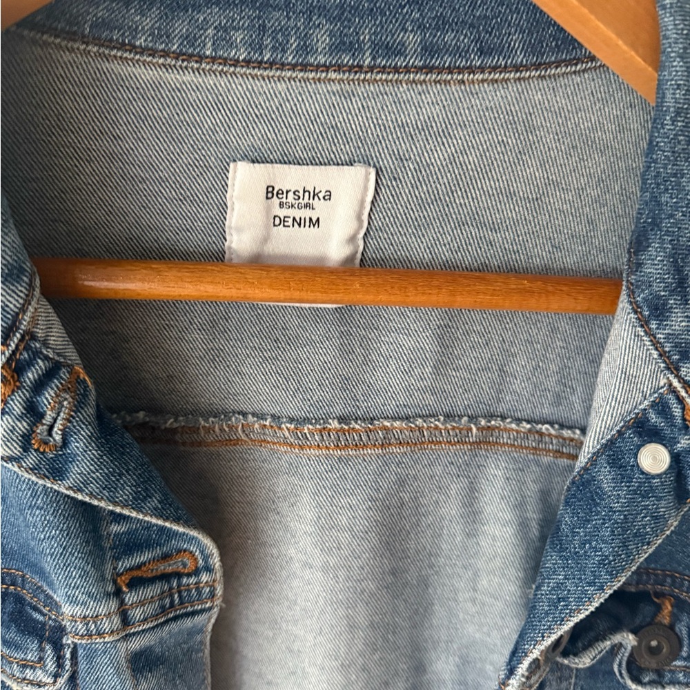 Bershka Women's Classic Blue Denim Overalls
